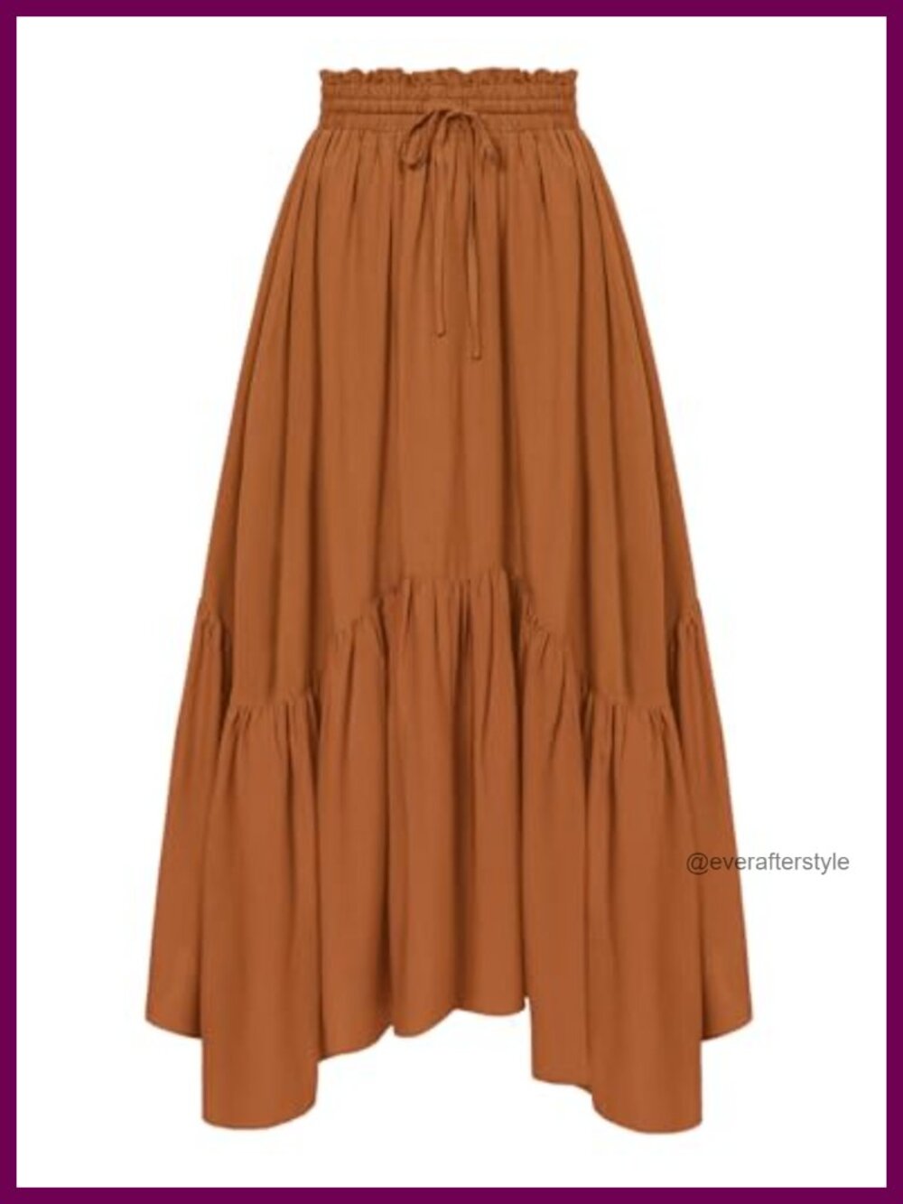 Rayon Flowy Maxi Skirt High Waist A-Line Renaissance Cosplay Women's